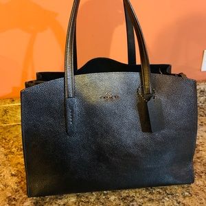 FLASH SALE!! COACH Charlie tote! Metallic gray